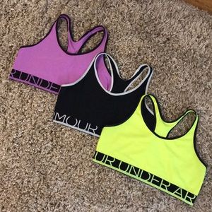 3 Under Armour Bras